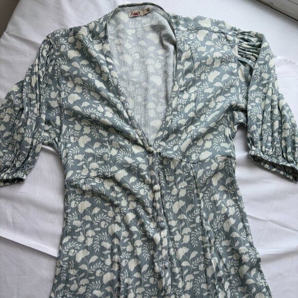 Women's Faherty Havana Dress Smoke Echo Floral Maxi Boho size Small - Picture 3 of 12
